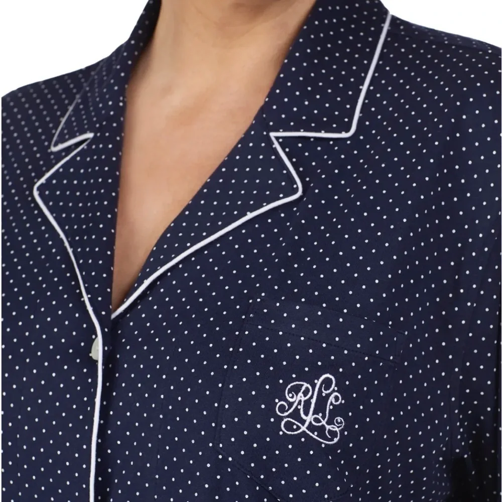 Lauren Ralph Lauren Polka Dot Knits Sleep Shirt
